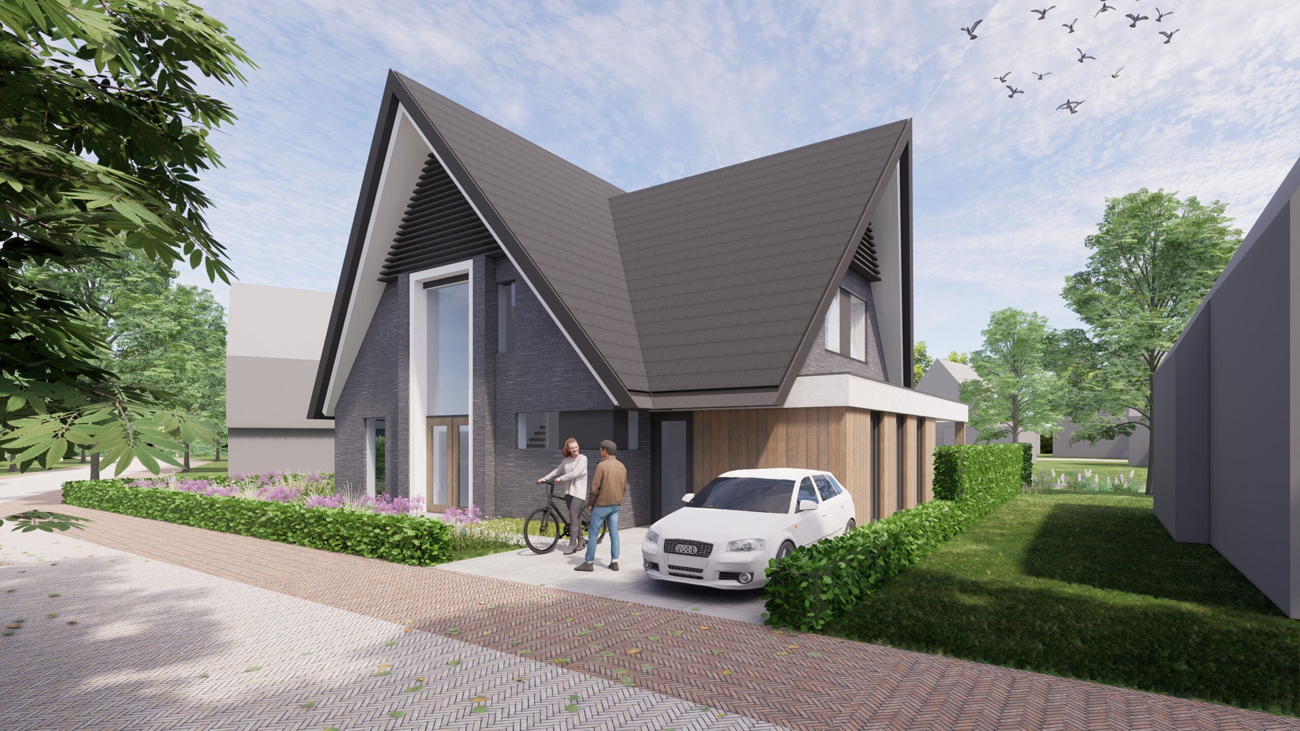 Stoere eigentijdse woning aan het water