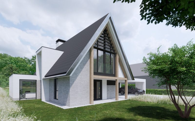 Eigentijdse woning met dubbele kap