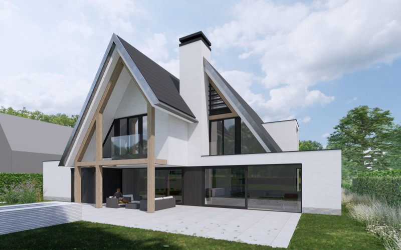 Eigentijdse woning met dubbele kap