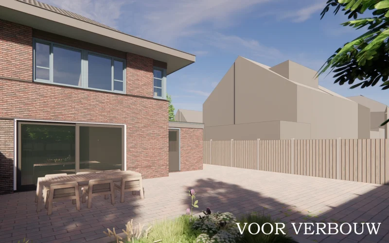 Eigentijdse aanbouw - Voor situatie