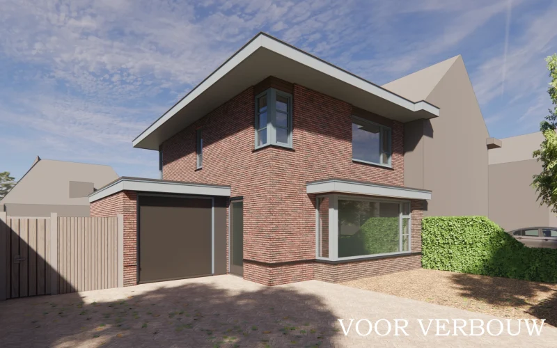 Eigentijdse aanbouw - Voor situatie